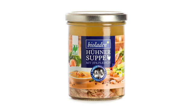 Weiling Hühnersuppe mit 25% Fleisch (www.weiling.de)