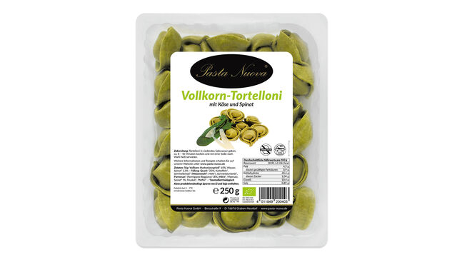 Pasta Nuova (www.pasta-nuova.info) Vollkorn-Tortelloni mit Käse und Spinat