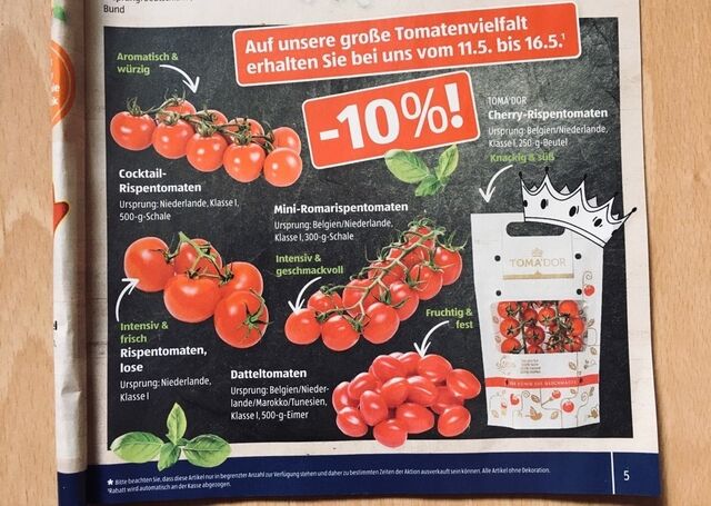 Tomaten in der Aldi-Werbung