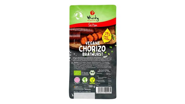 Topas / Wheaty: ﻿﻿Vegane Chorizo Bratwurst