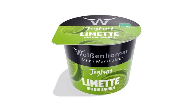 Weißenhorner Milch Manufaktur: ﻿﻿Bioland Joghurt Limette