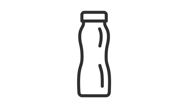 Piktogramm einer Trinkjoghurt-Flasche