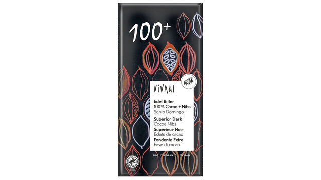 Vivani Edel Bitter 100 % Cacao + Nibs (vivani.de)