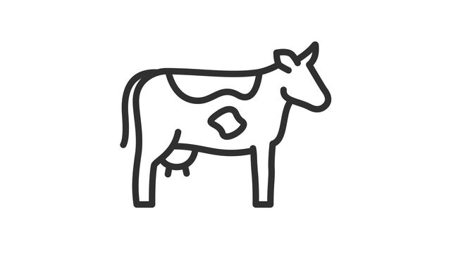 Piktogramm einer Kuh