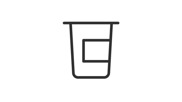 Piktogramm eines Joghurtbehälters